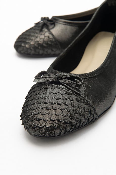 Copos Leren Strik Neus Ballerina - Image 5