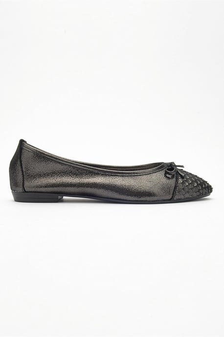 Copos Leren Strik Neus Ballerina - Image 6