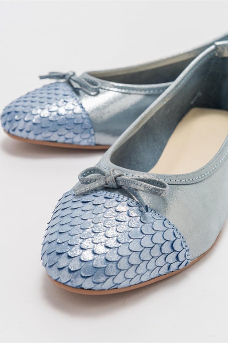 Copos Leren Strik Neus Ballerina - Image 3