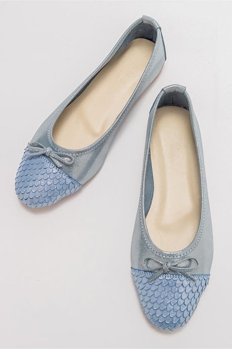 Copos Leren Strik Neus Ballerina - Image 4