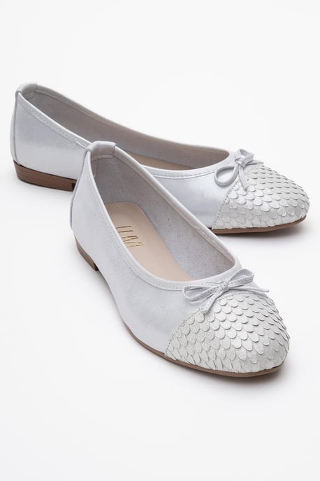 Copos Leren Strik Neus Ballerina - Image 1