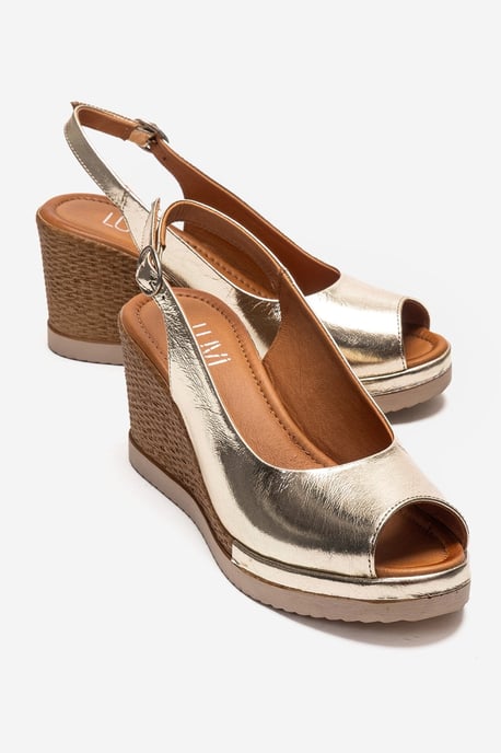 Helina Leren Wedge Sandaal - Image 1
