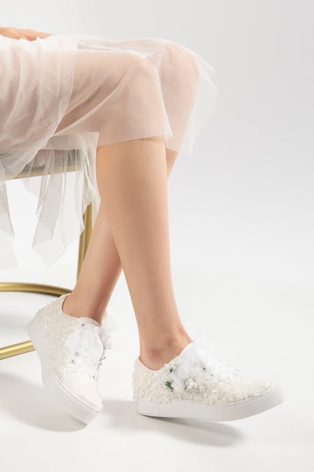 Rosalie Bloemen Bruids Sneaker - Image 4