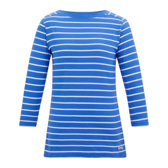 Regatta Dames/Dames Baylette II Gestreept T-shirt (Sonisch blauw/wit) - Image 1