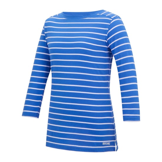 Regatta Dames/Dames Baylette II Gestreept T-shirt (Sonisch blauw/wit) - Image 3