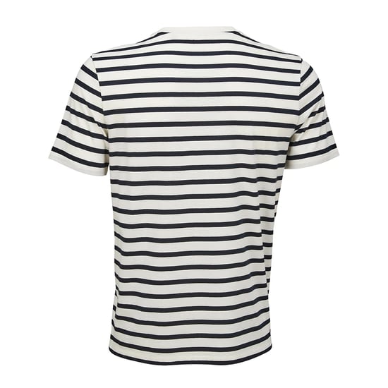 Russell Heren Authentiek Piqué Poloshirt (Uit White/Navy) - Image 2