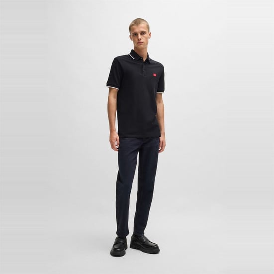 Heren Boss Tapered-Fit jeans in donkerblauw - Image 3
