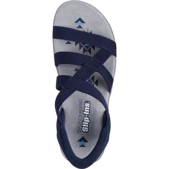Skechers Reggae Slim Stretch Flex Dames Sandalen Navy - Image 3