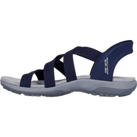 Skechers Reggae Slim Stretch Flex Dames Sandalen Navy - Image 4