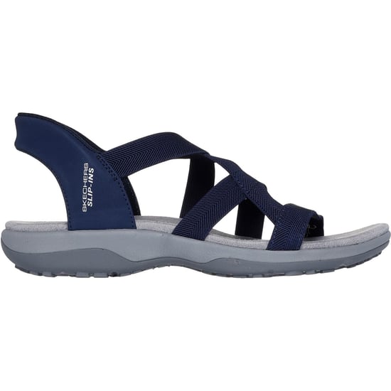 Skechers Reggae Slim Stretch Flex Dames Sandalen Navy - Image 5