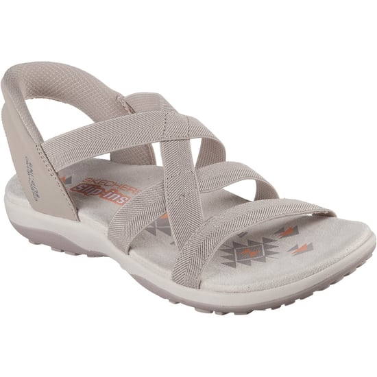 Skechers Reggae Slim Stretch Flex Textiel Dames Sandalen Taupe - Image 1