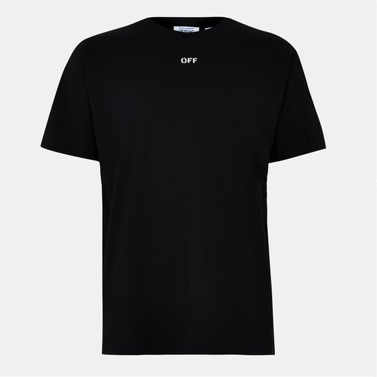 Heren Off White Pijl Slim T in Zwart-Wit - Image 1