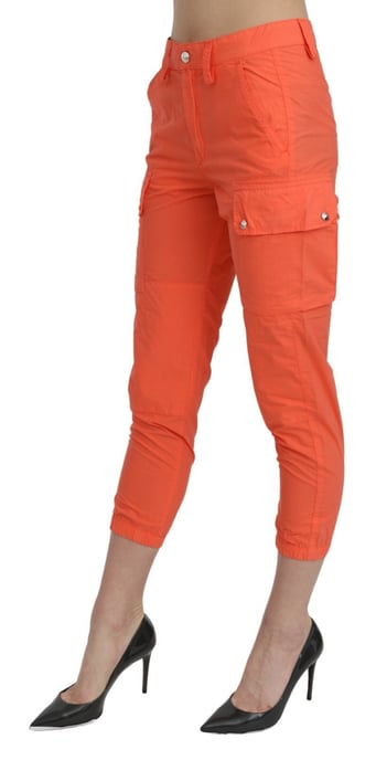 CYCLE Katoenen Oranje Hoge Taille Skinny Cropped Broek - Image 4