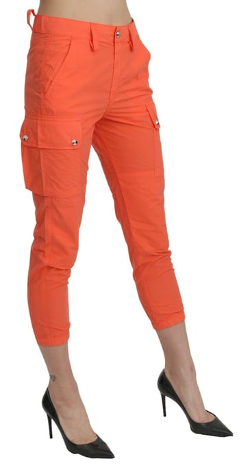CYCLE Katoenen Oranje Hoge Taille Skinny Cropped Broek - Image 5