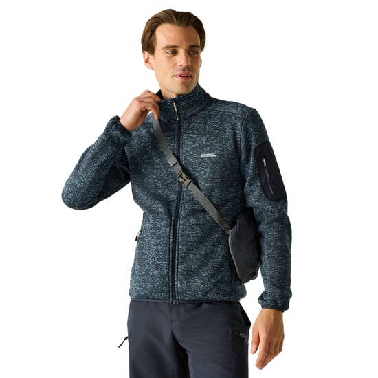 Regatta Heren Newhill Marl Full Zip Fleecejack (China Blauw) - Image 4