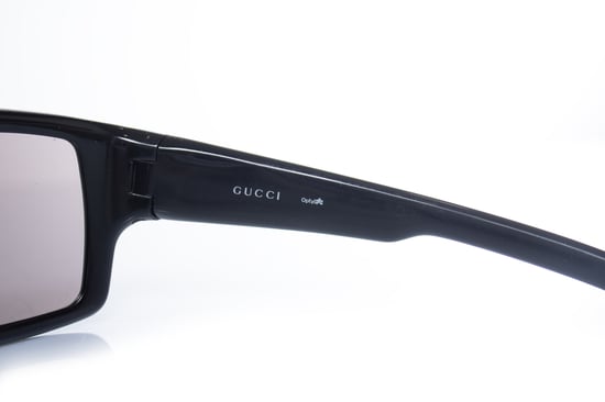 Gucci, zwarte schild zonnebril - Image 6