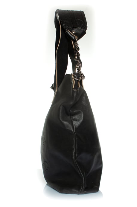 Chanel, Deca coco 2way schoudertas in zwart leer - Image 4