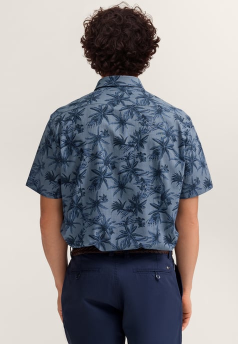Bugatti Herren Overhemd met korte mouwen, modern fit, met print - Image 2