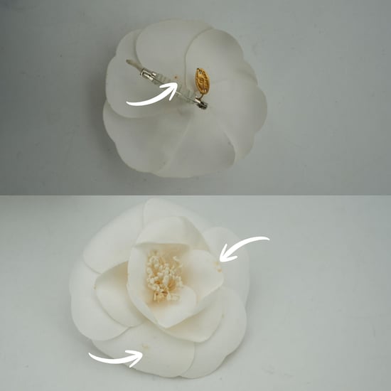 Chanel stoffen broche Camelia - Image 4