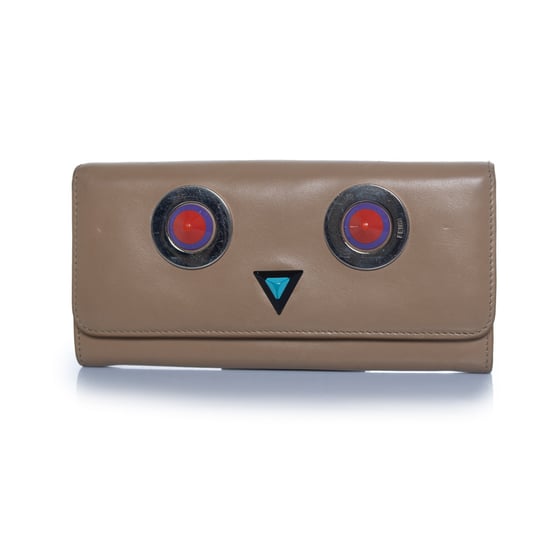 Fendi Hypnotize portemonnee van beige kalfsleer met dubbele vouw - Image 1