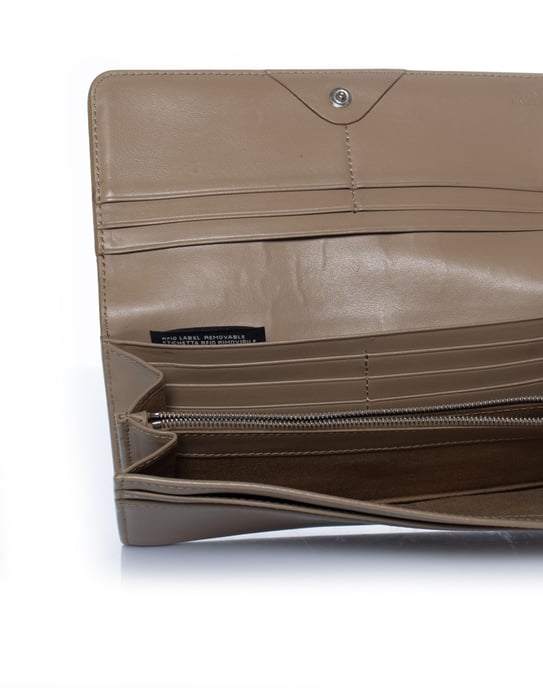 Fendi Hypnotize portemonnee van beige kalfsleer met dubbele vouw - Image 3
