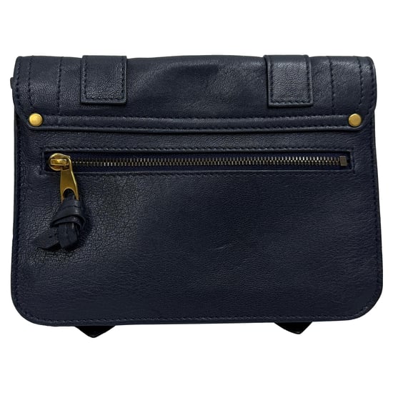 Proenza Schouler PS1 Wallet on Chain Tas in Marineblauw Leer - Image 2