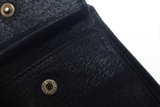 Gucci, zwarte leren portemonnee met bijtje - Image 5
