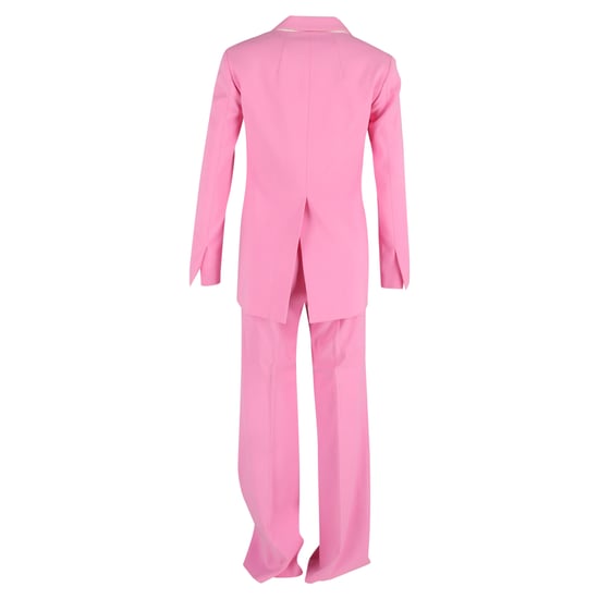 Joseph blazer en broekset met enkele rij knopen in roze wol - Image 3