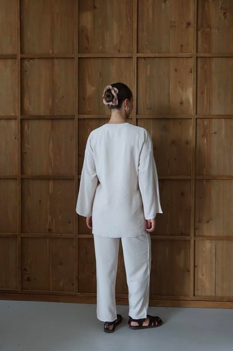 Kreukellook Textured Kimono Pak Nerts - Image 6