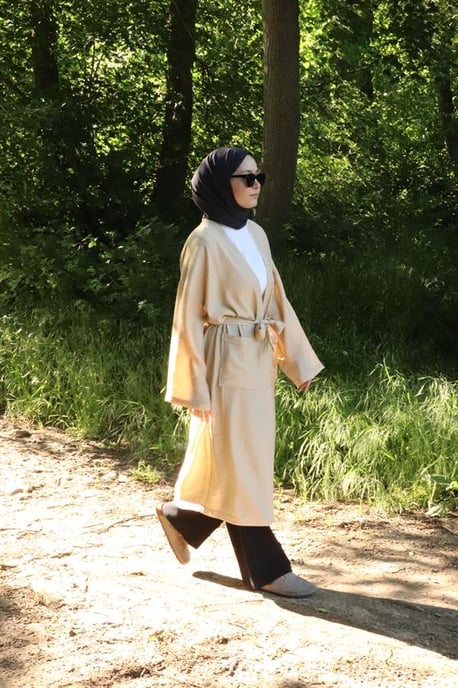 Dames's Zak Met riem Lang Kimono Nerts - Image 1