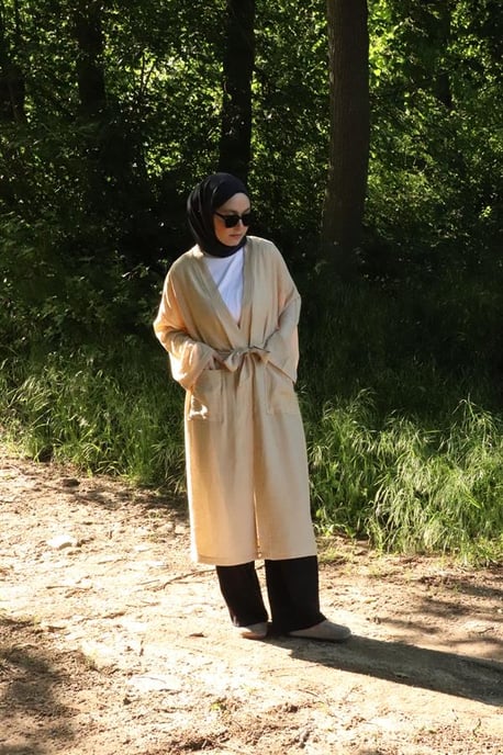 Dames's Zak Met riem Lang Kimono Nerts - Image 2