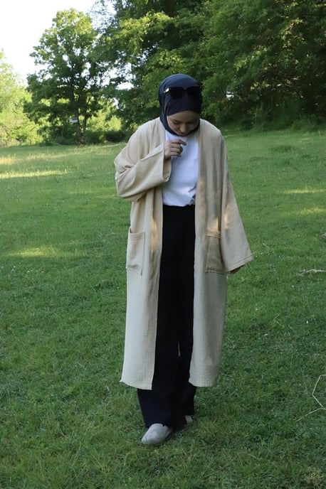 Dames's Zak Met riem Lang Kimono Nerts - Image 5