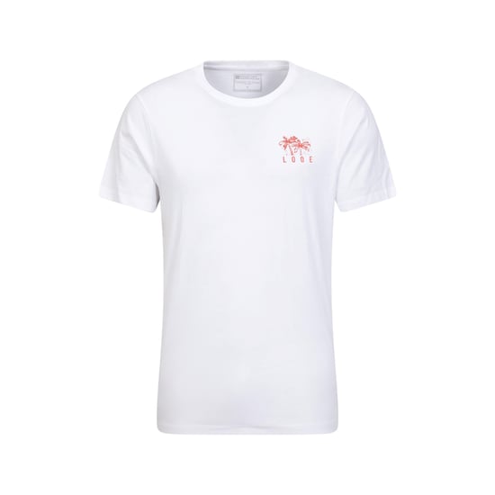 Mountain Warehouse Heren Looe Bedrukt Organisch T-Shirt (Wit) - Image 1