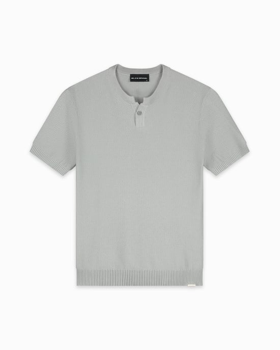 Black Bananas Waffle Knit Henley, - Image 1