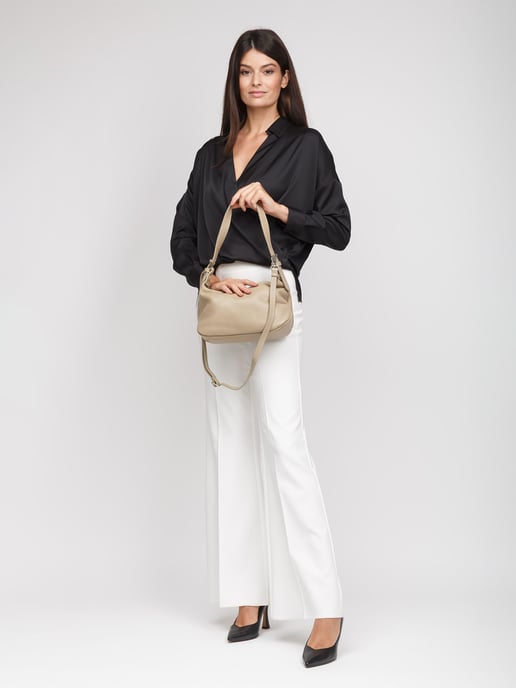 Giulia Monti Schoudertas Grijs Beige - Image 5