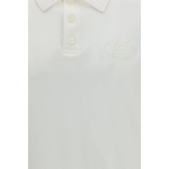 Burberry Witte Katoenen Poloshirt - Image 3