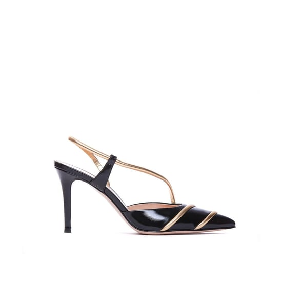 Gianvito Rossi Zwarte Lamsleer Hakken Pumps - Image 1