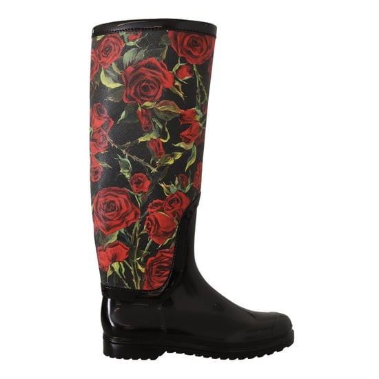 Dolce & Gabbana Zwarte Polyvinyl Regenlaarzen - Image 1