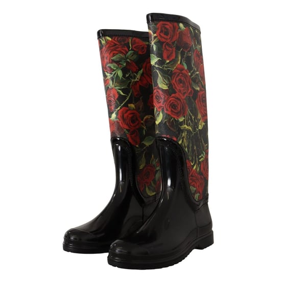 Dolce & Gabbana Zwarte Polyvinyl Regenlaarzen - Image 2