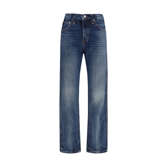 Khaite Blauwe Katoenen Hoge Taille Jeans - Image 1