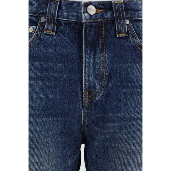 Khaite Blauwe Katoenen Hoge Taille Jeans - Image 3