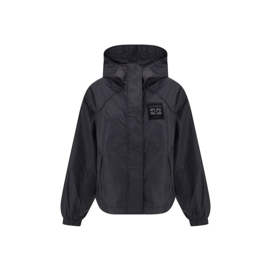 Ganni Zwarte Nylon Shell Jacket - Image 1