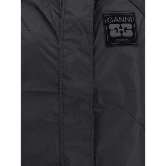 Ganni Zwarte Nylon Shell Jacket - Image 3