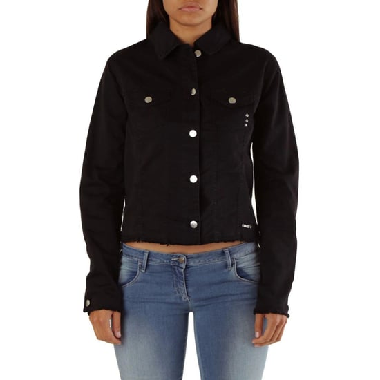 Met Zwarte Katoenen Denim Jas - Image 1