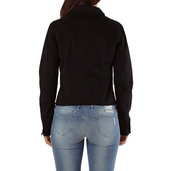 Met Zwarte Katoenen Denim Jas - Image 2