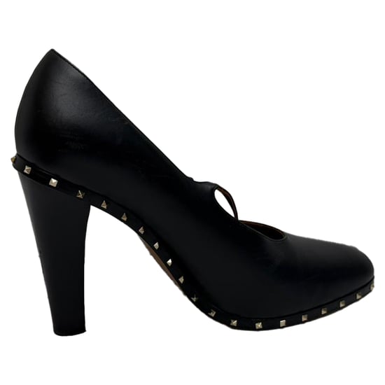 Valentino Garavani Rockstud Mary Jane pumps in zwart leer - Image 1