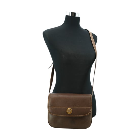 Vintage Gucci leren crossbodytas met GG-logo - Image 2