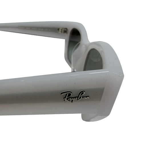 Ray-Ban Zena Cat-Eye zonnebril in wit acetaat - Image 3