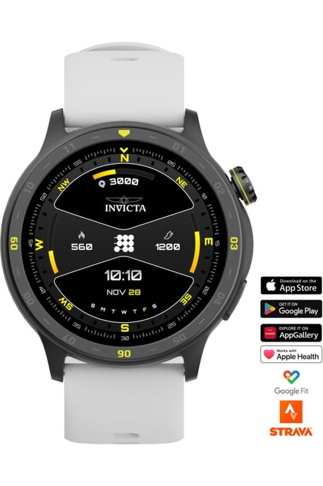 Invicta I-Tech 2 ITECH-004 Herenhorloge - Smartwatch Uurwerk - Roestvrij Staal met Zwarte Wijzerplaat - 45 mm - Image 1