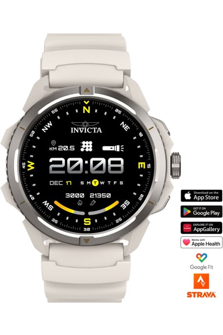 Invicta I-Tech ITECH-010 Herenhorloge - Smartwatch Uurwerk - Roestvrij Staal met Zwarte Wijzerplaat - 47 mm - Image 1
